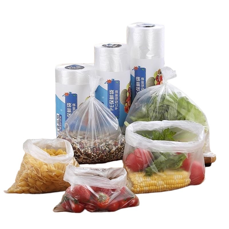 食品级保鲜袋家用点断式手撕耐高温连卷包装袋厨房冰箱加厚塑料袋