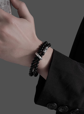 男士叠戴貔貅转运珠手串