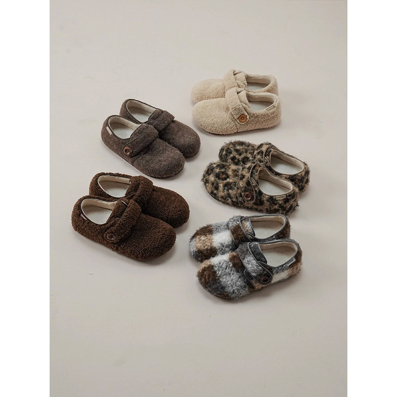 加绒毛毛鞋女款2025年秋冬季保暖魔术贴棉鞋羊羔毛包跟软底勃肯鞋,淘宝优惠券,粉丝福利购,淘宝优惠卷