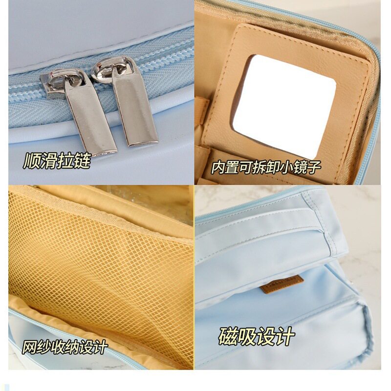 The popular stand-up cosmetics storage bag travel toiletry bag Xiaohongshu same style portable storage cosmetics bag can be hung