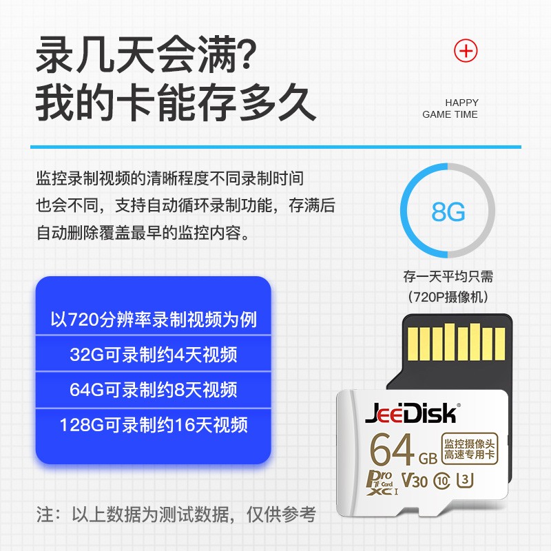 家用摄像头监控内存专用卡128g专用sd存储卡fat32格式储存卡通用