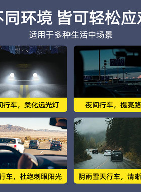 夜视眼镜夜间开车专用司机驾驶防远光墨镜近视套镜偏光太阳镜圆脸