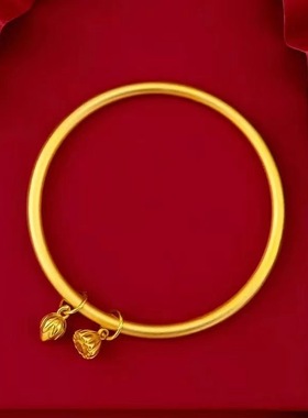 古法沙金手镯女两世欢手环不掉色