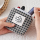Mini makeup bag lipstick coin wallet ins Feng Waffle portable cosmetics student Bluetooth headphone storage bag