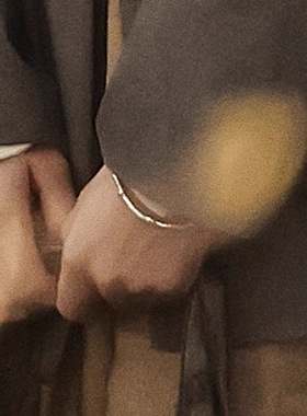 枭起青壤迪丽热巴聂九罗同款竹节手镯开口小众高级感男女同款镯子