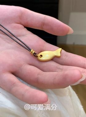 新中式银色小鱼饼干项链女配饰复古简约轻奢高级感小众百搭毛衣链