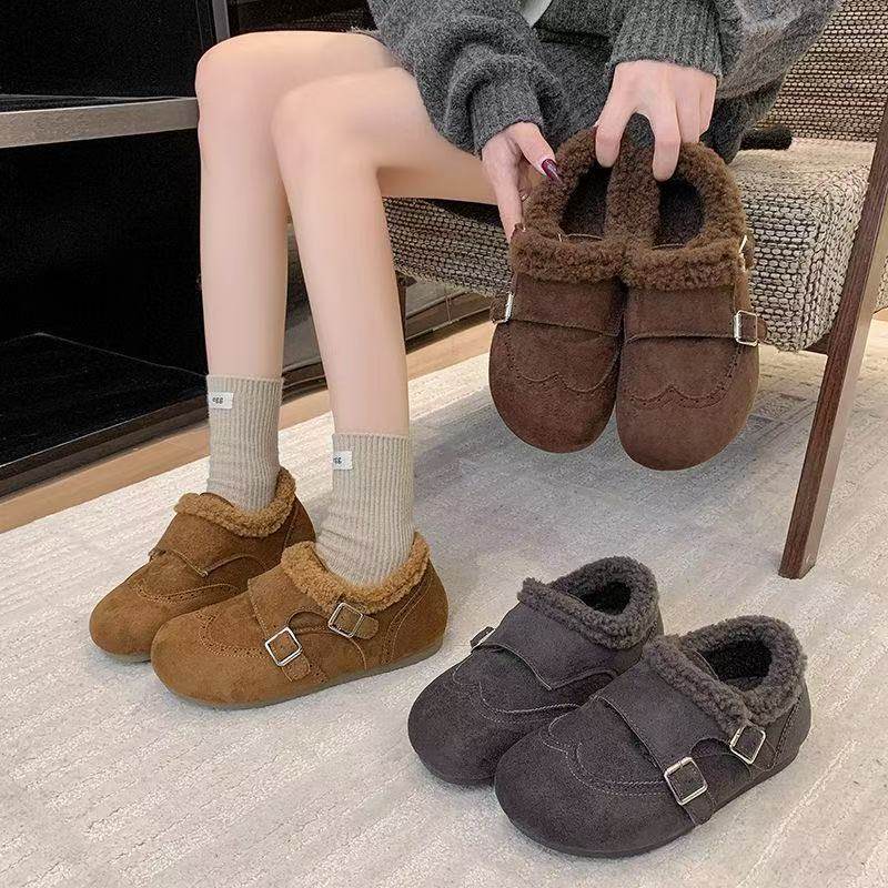 平底舒适乐福鞋女复古雕花皮带扣圆头浅口单鞋女真皮百搭小皮鞋女,淘宝优惠券,粉丝福利购,淘宝优惠卷