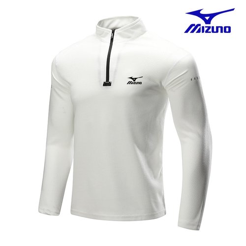 mizuno wave春秋运动长袖卫衣男跑步美津濃健身衣半拉链速干立领 - 图0