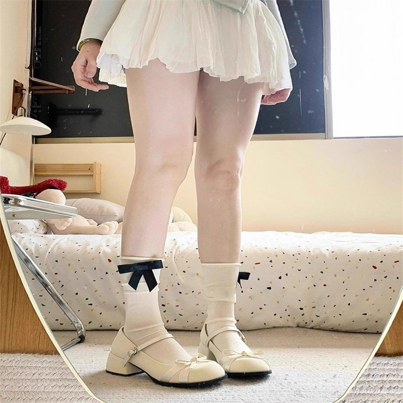 蔻孜金白色玛丽珍鞋女百搭蝴易结法式浅口单鞋蝶学风院小皮鞋,淘宝优惠券,粉丝福利购,淘宝优惠卷