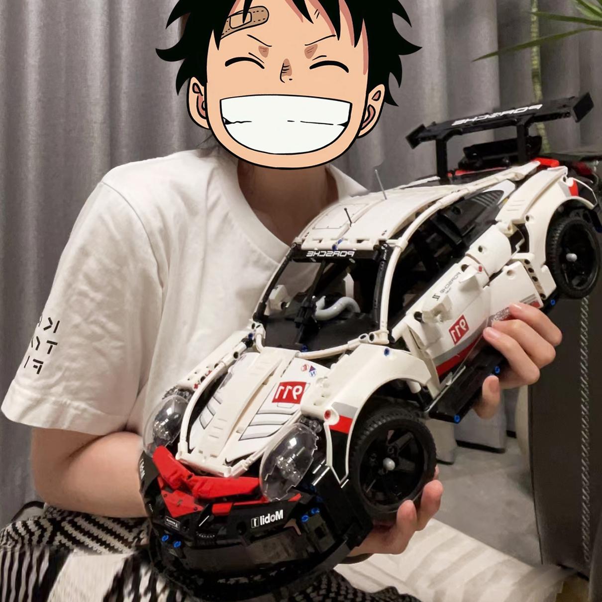 兼容乐高保时捷911积木跑车模型遥控汽赛车兰博拼装基尼玩具男孩 - 图2