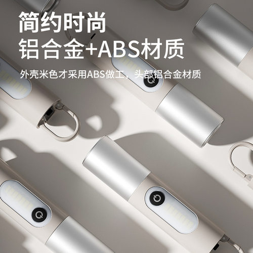 跨境新款强光手电筒伸缩变焦强光防水照明P50白激光手电工作侧灯 - 图1