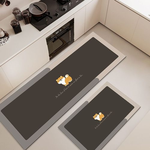 厨房防滑防油吸水地垫入户门耐脏脚垫可擦长条地毯硅藻泥台面浴室 - 图0