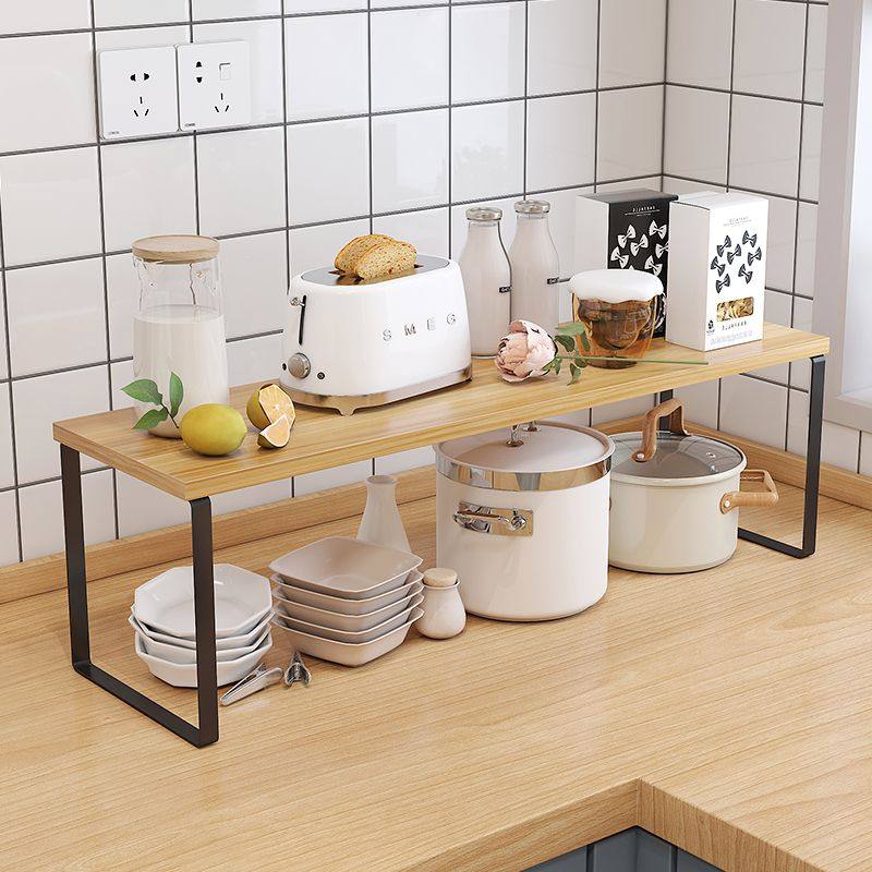 厨房桌面置物架台面分层收纳隔板架子橱柜内碗碟小架子微波炉加高,淘宝优惠券,粉丝福利购,淘宝优惠卷