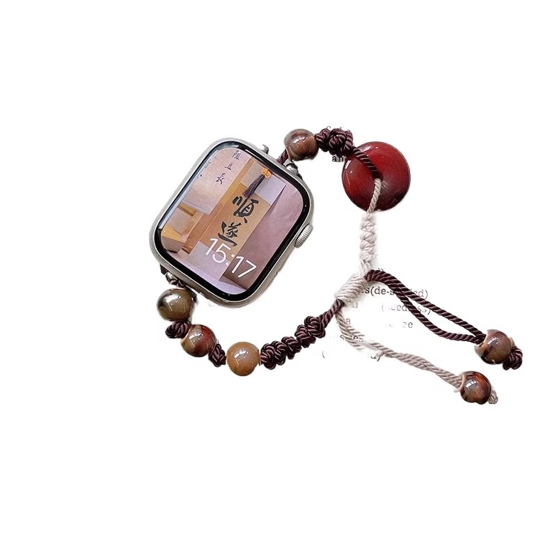 适用红米watch4/5表带新款9Pro小米8pro编织腕带新中式串珠手链男女运动手表redmi4/5小蛮腰星光夏天数码磁吸 - 图3