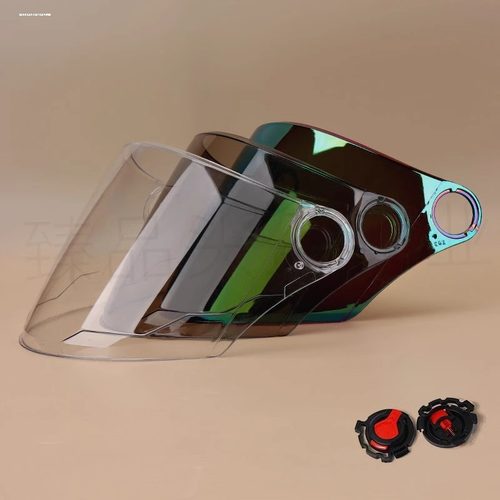 摩托车头盔挡风镜片通用面罩电动车护目镜配件半盔电动车雨罩透明 - 图3