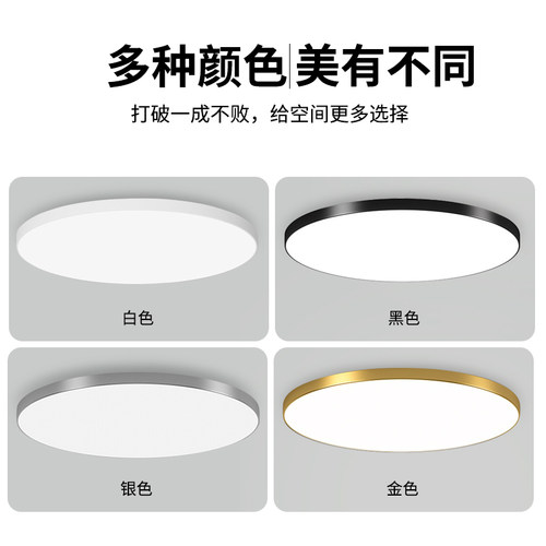 led三防吸顶灯圆形防水卫生间浴室阳台卧室灯厨卫灯超薄厨房遥控 - 图1