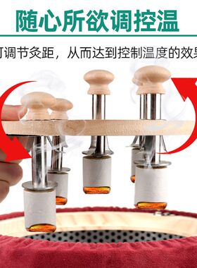 新款肚子5孔温灸宝腹部艾灸器具女性背部家用艾条木制无烟艾灸盒