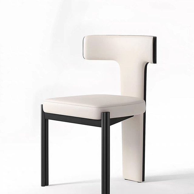 Italian minimalist designer dining chair, home light luxury dining chair, artistic style cafe dining chair, solid wood desk chair