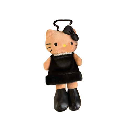 日本黑皮长腿小香风包包挂件hellokitty书包挂饰公仔毛绒女生玩偶 - 图3