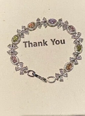 韩系清冷感闪钻爱心手链小众时尚精致轻奢百搭高级感ins风手饰女