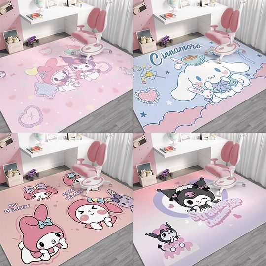 卡通卧室椅子地垫玉桂狗儿童房学习椅地毯阅读区电脑椅转椅垫电竞