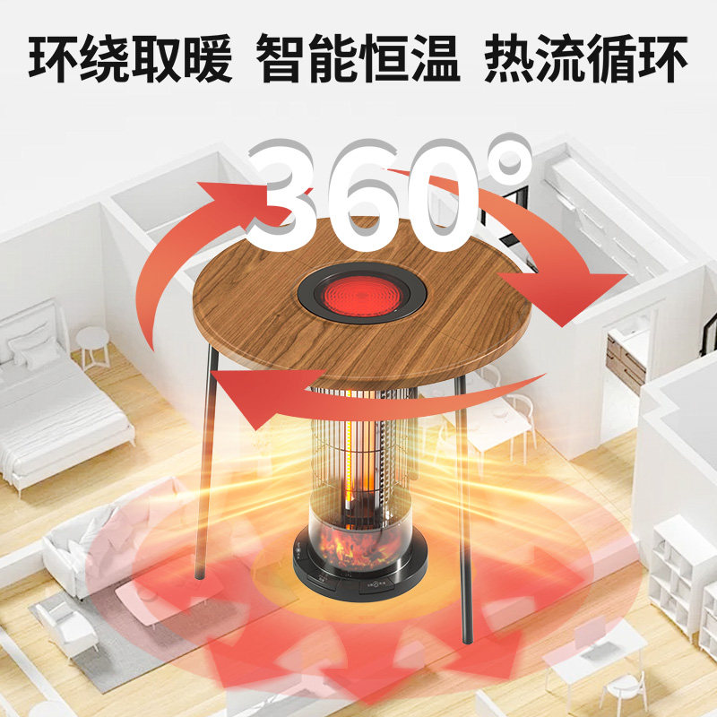 志高家用取暖器2025新款暖风机家用取暖围炉煮茶电烤炉声控取暖器,淘宝优惠券,粉丝福利购,淘宝优惠卷