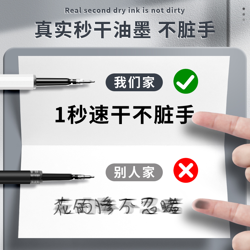 Kaba Bear ST head 0.5mm quick-drying gel pen black refill 50 pieces/bucket