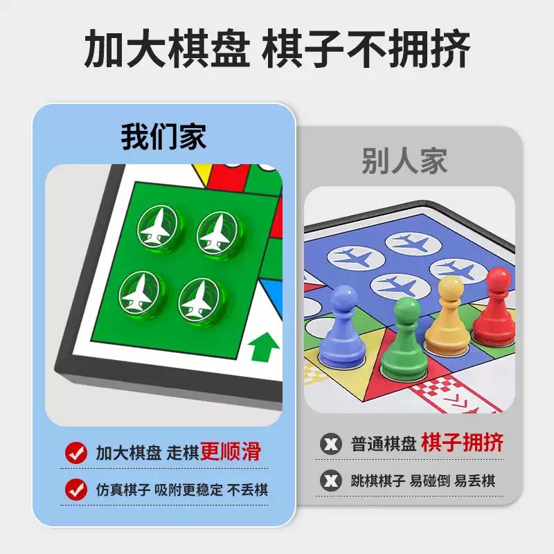 飞行棋儿童版磁吸益智小学生亲子互动幼儿园磁性便携玩具磁力棋盘 - 图2