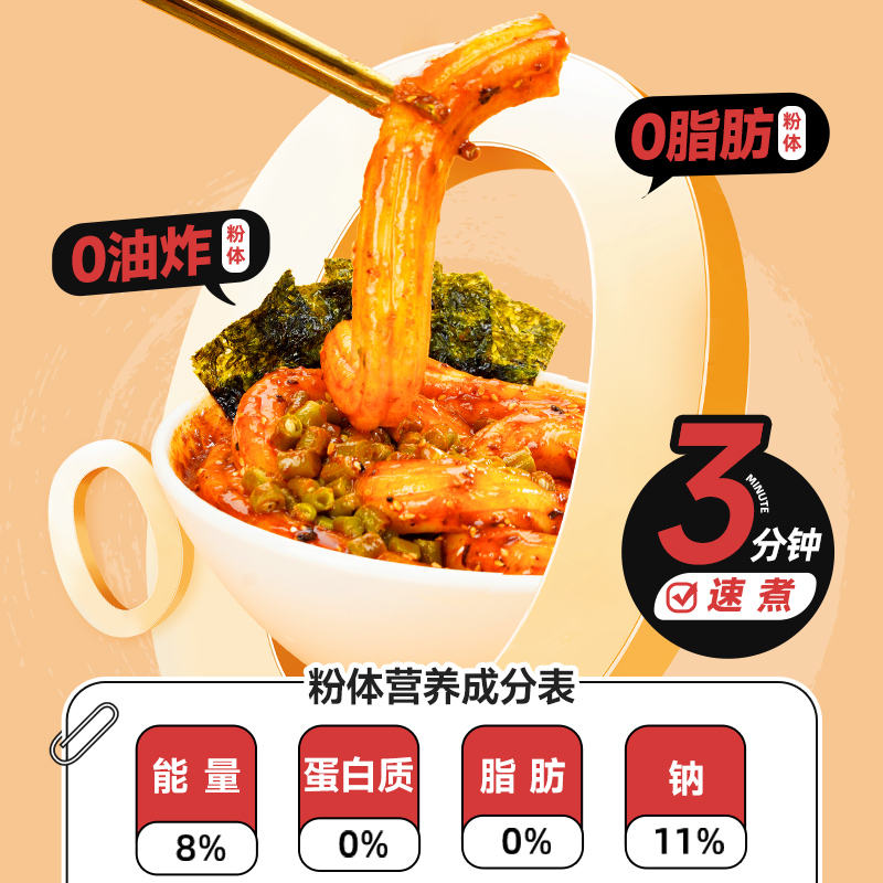 阿宽一根粉耗子正宗东北粗土豆粉0脂速食方便零食轻食低脂酸辣粉 - 图1