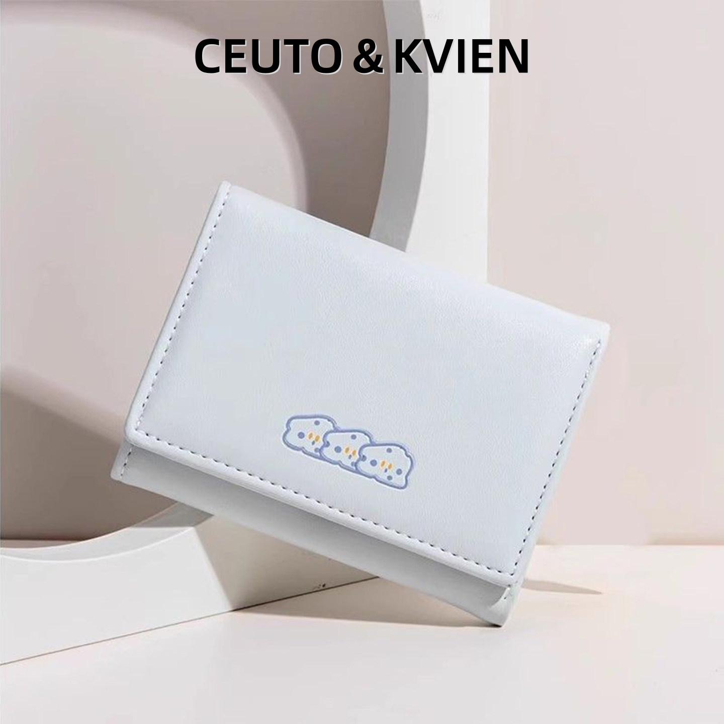 CEUTOKVIEN可爱甜美奶酪短款钱包女韩系简约三折一体多卡位卡包,淘宝优惠券,粉丝福利购,淘宝优惠卷