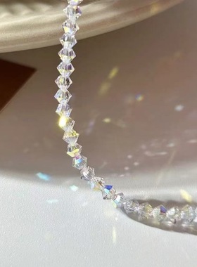 正品极细水晶手链手串女