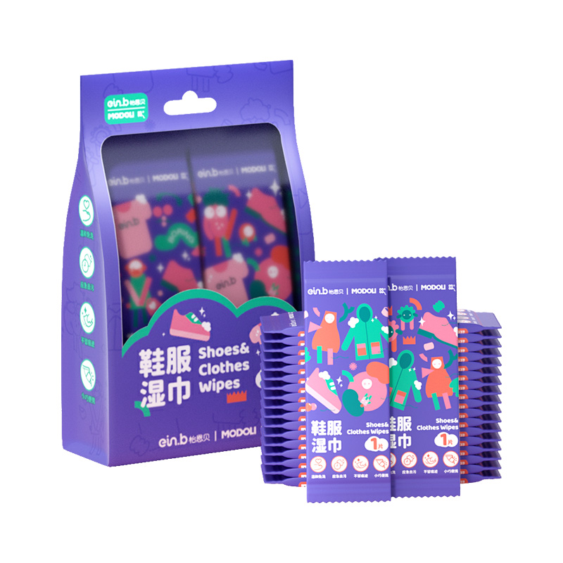 怡恩贝羽绒服清洁湿巾免洗去污衣物去渍湿纸巾干洗专用便携独立装