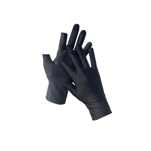 手套防晒薄款女冰丝春夏季漏半截露二指手工活采摘茶下地骑行露指 - 图3