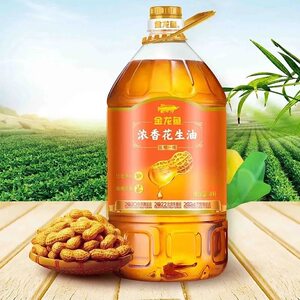 金龙鱼浓香纯正花生油5L压榨家用一级炒菜植物油桶装食用油新日期