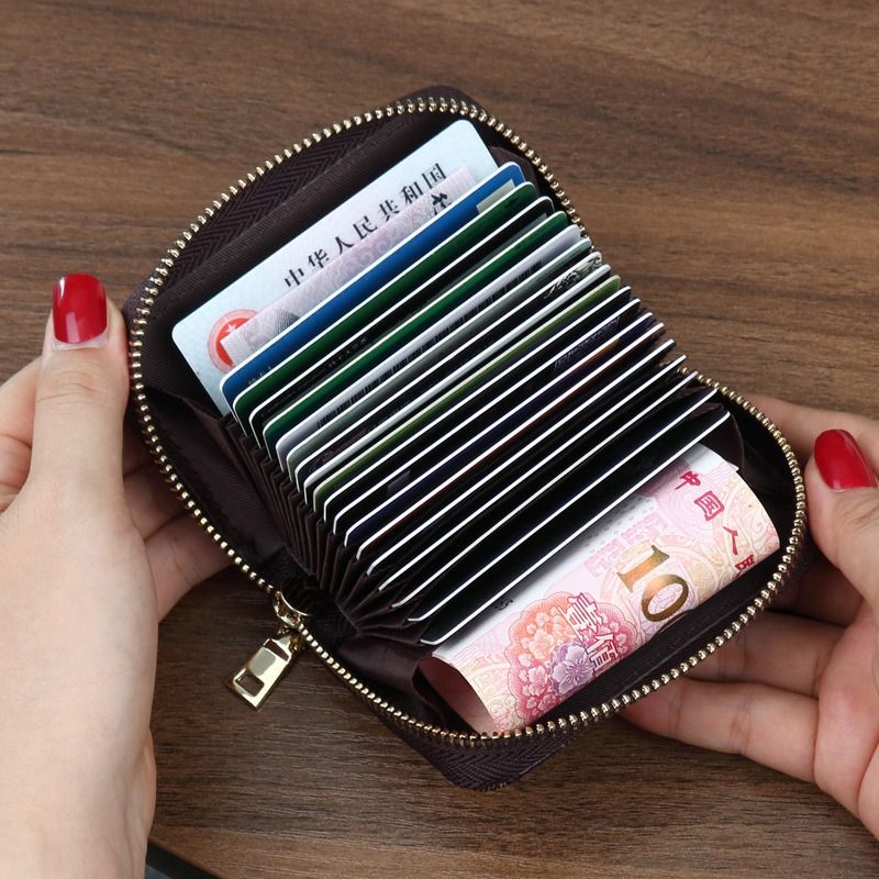 防消磁卡包女多卡位信用卡证件位卡夹银行卡套包零钱驾照卡片风琴 - 图2