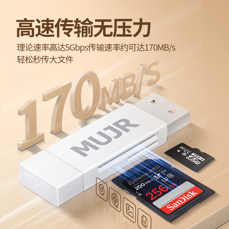 USB3.0读卡器高速多合一SD/TF卡转换器多功能U盘typec手机安卓otg通用单反相机内存tf卡笔记本电脑车载两用器