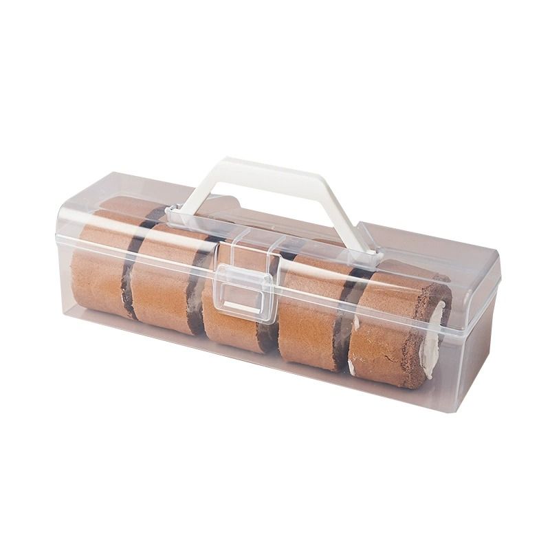 蛋糕卷包装盒手提切块毛巾卷盒子重复使用烘焙甜品打包盒食品级 - 图3