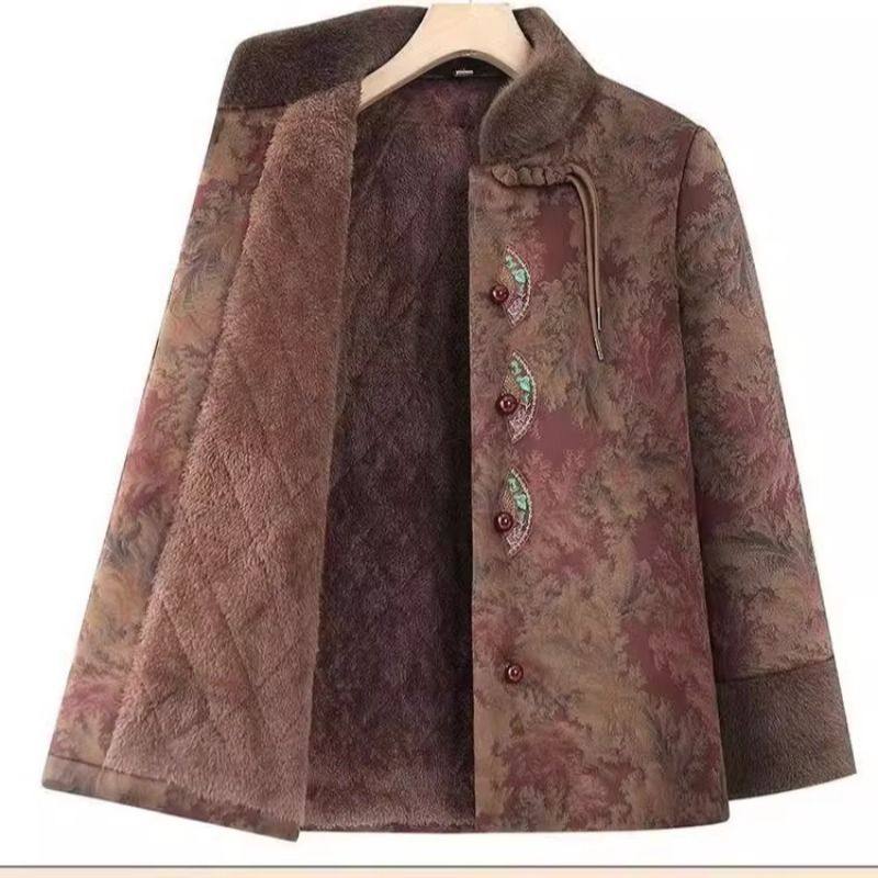 奶奶冬装大码新中式棉袄女老年人洋气妈妈加绒加厚外套老太太棉衣,淘宝优惠券,粉丝福利购,淘宝优惠卷