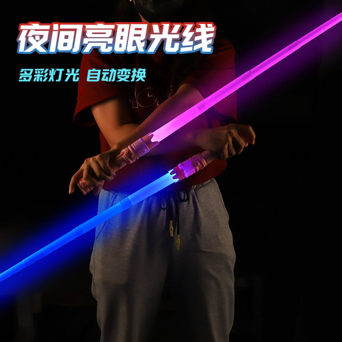 儿童激光剑发光刀宝剑玩具男孩荧光棒武器夜光塑料伸缩灯光小朋友-图2