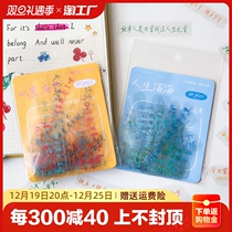 Transparent Teenage Hearts Pet text sticker packs ins wind high face value transparent text sticker packs handbooks material transparent stickers decorative waterproof stickers material handwriting labels Creative Venetics