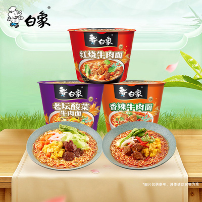 白象方便面多口味精炖桶组合泡面