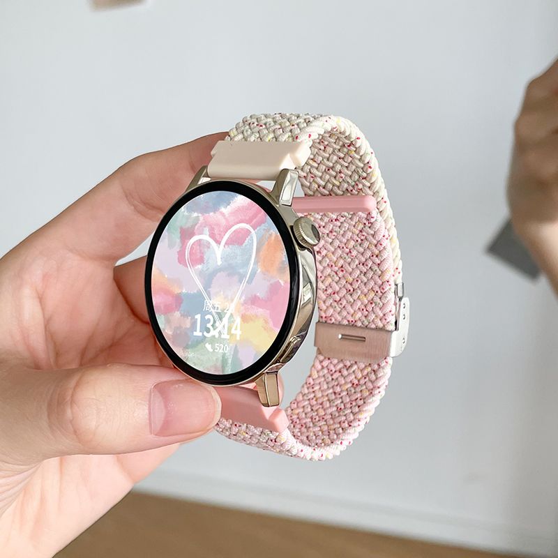 适用华为GT6手表表带拼色尼龙gt5撞色卡扣编织gt4智能watch5运动gt3手表带gt2pro透气watch4女生男生替换腕带 - 图3