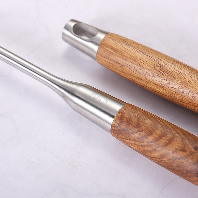 304不锈钢花梨木厨具 厨房用具花梨手柄防烫烹饪锅铲汤勺漏勺厨具 - 图1