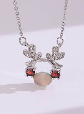 跨境圣诞节系列项链轻奢精致高级感项链麋鹿老人锁骨链吊坠饰品女