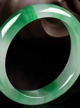 缅甸翡翠平安玉手镯女款