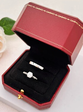 仿真婚礼假钻石婚戒情侣对戒