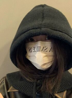 灰色针织帽子女秋冬季2026新款