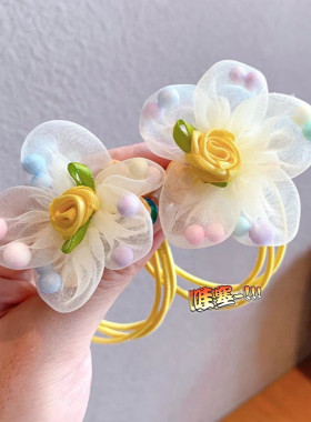 儿童花朵头绳发饰洋气高弹力