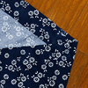 New Chinese style retro curtain door curtain polyester cotton blue printed fabric ethnic style home fabric living room bedroom curtain fabric