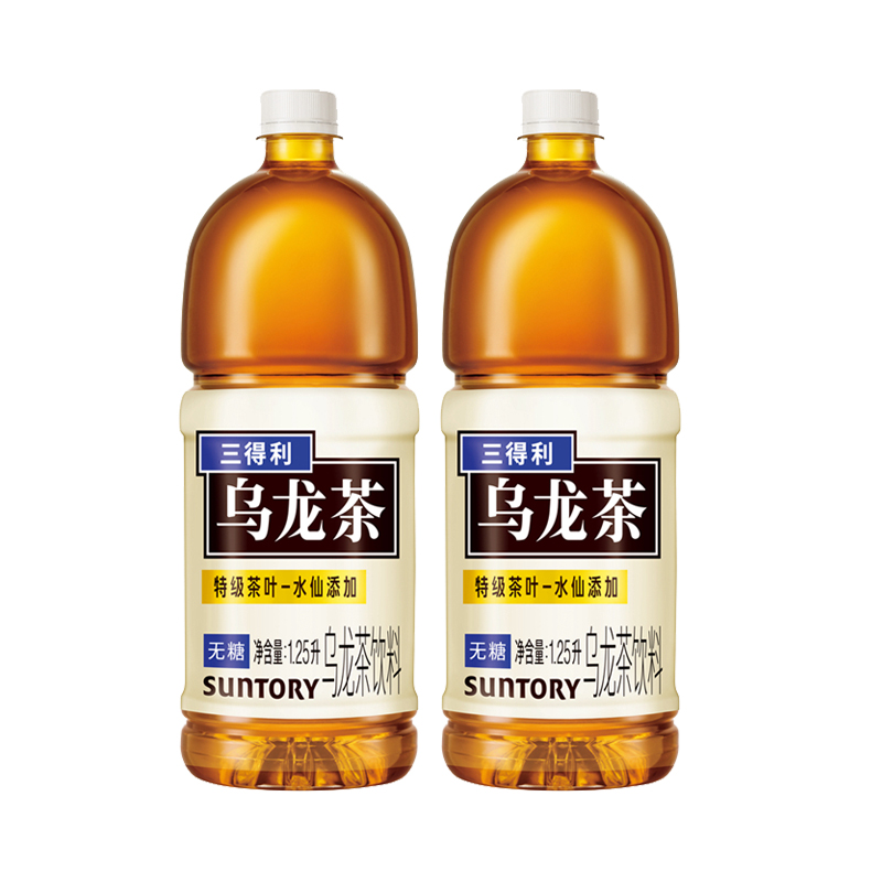 SUNTORY/三得利乌龙茶 无糖大瓶茶饮料家庭装1.25L*2瓶 - 图3